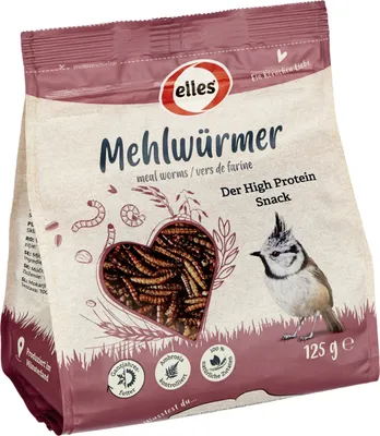 Produktbild von Elles Wildvogelfutter Mehlwürmer 125 g