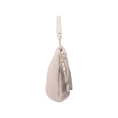 Produktbild von Rieker Damen Schultertasche Kordelstruktur Kettendetail H1331, Farbe:Beige