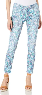 Produktbild von 30449 Street One, Crissi,  Damen Jeans Hose, Gabardine Stretch, blue floraler Print, W 27 L 30