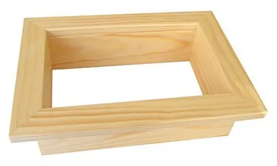 Produktbild von Kastenrahmen Dekorahmen Holzrahmen, Größe:Natur 240 x 240 mm