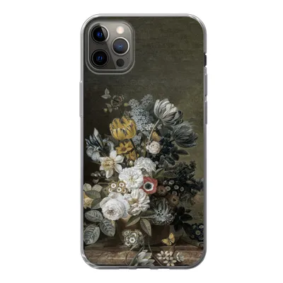 Produktbild von MuchoWow® Handyhülle Schutzhülle Hülle für iPhone 12 Pro Max Stilleben mit Blumen - Alte Meister - Malerei Silikon Softcase Handy Hülle - Hartschale