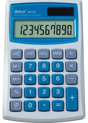 Image de calculatrice de poche ibico 082X écran LCD 10 chiffres