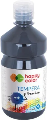 Produktbild von Premium Temperafarbe 500ml schwarz HAPPY COLOR