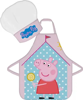 Produktbild von Peppa Pig Küchenset – Schürze und Mütze für kleine Köche