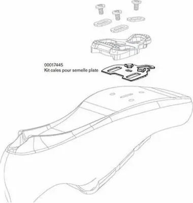 Immagine prodotto di Spacer Kéo per suole basse, distanziatore per pedali, 2 mm, compatibile con....