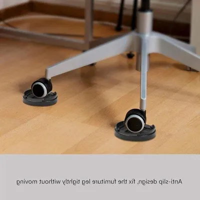 Productafbeelding van Famanu meubelverhogers, stapelbaar, rond - 8 stuks - hoogte 15 cm - zwart