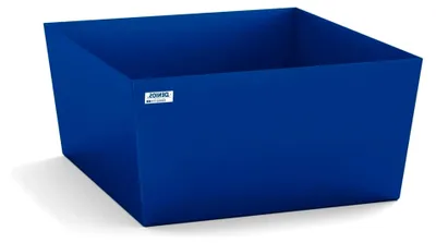 Produktbild von Auffangwanne aus Stahl | ohne Gitterrost | blau | für 1 Fass à 200 Liter | 217 Liter | 815 x 885 x 378 mm | Produkte für Arbeitssicherheit und Umweltschutz