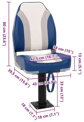 Produktbild von vidaXL Bootsstuhl Klappbar Hohe Rückenlehne