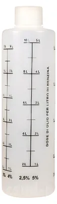 Zdjęcie produktu dla Miarka Carenzi 250 ml z podziałką 2 2,5 3 4 5 6% do mieszanki oleju do silników 2-suwowych