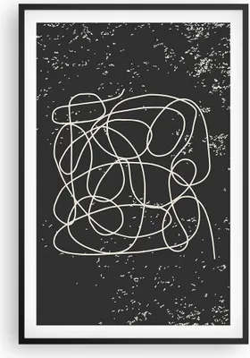 Produktbild von Gerahmtes Poster - Schwarzer Rahmen - Modern Linie Schwarz - 61x91,5 cm - Wand Bild - Wanddeko - Wandbilder - Kunstposter - Wandposter - Bilderrahmen - Bilder - Kunstdruck - P2BPA61x91-4649