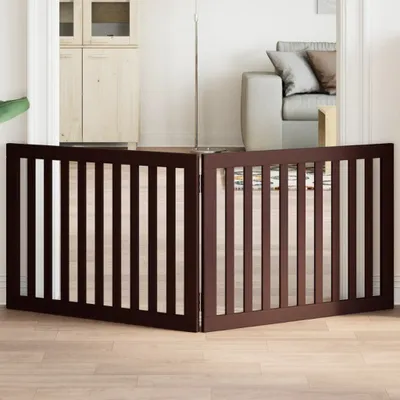 Produktbild von Möbel 2-tlg. Hundetor Faltbar Braun 160 cm Pappelholz - Sonstiges Hundezubehör 352264