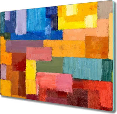 Produktbild von Coloray Hackbrett Kochplattenabdeckung Herdabdeckplatte 60x52 cm Schneidebrett Küchenbrett - moderne geometrische