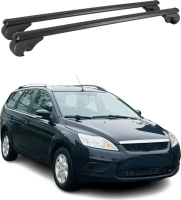 Produktbild von Dachträger für Ford Focus Turnier 2004-2012 Gepäckträger Grundträger Alu Schwarz