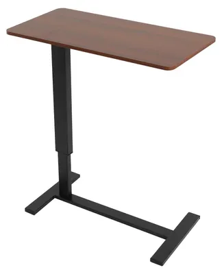 Produktbild von Überbett-Tisch - Höhenverstellbarer Laptop Tisch Sofa Beistelltisch - 40x80 cm - Mit Versteckten Rollen Fahrbar - Walnuss