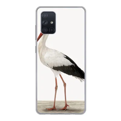 Produktbild von MuchoWow® Handyhülle Schutzhülle Hülle für Samsung Galaxy A51 Storch - Vogel - Tiere - Jungen - Kinder - Mädchen Silikon Softcase Handy Hülle - Schutzabdeckung