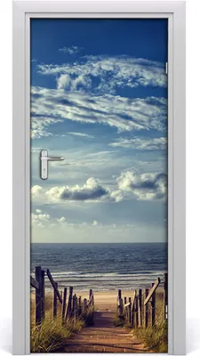 Produktbild von Tulup Türaufkleber 85x205 cm Dekorative Aufkleber Selbstklebend Wasserdichte Tapete Abnehmbar Schlafzimmer Wohnzimmer Wohnkultur - Weg zum Strand
