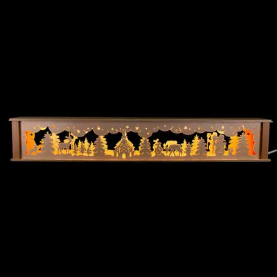 Produktbild von Schwibbogen-Unterbau Seiffener Kirche (71,8x11,6cm) von Schwibbola