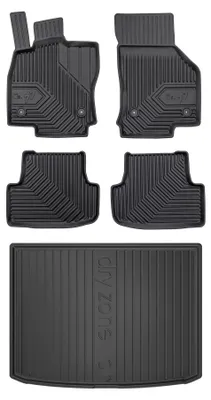 Produktbild von Gummimatten + Kofferraumwanne für Audi A3 8Y 2020- (Limousine, oberer Ladeboden) – Schwarz, passgenau – Wielganizator