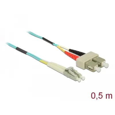Produktbild von Delock Kabel Lichtwellenleiter LC zu SC Multimode OM3 0,5 m