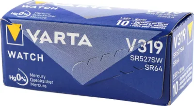 Produktbild von Varta -V319, Einwegbatterie, Siler-Oxid (S), 1,55 V, 1 Stück(e), Hg (Quecksilber), Silber