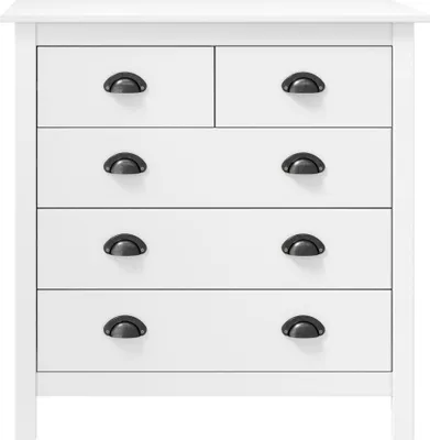 Obrázek produktu pro vidaXL Příborník Hill White 79x40x80 cm Borovicový masiv