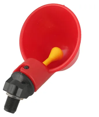10 Geflügel-Trinkbecher, automatisch, Kunststoff, rot