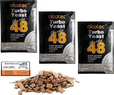 Produktbild von 3 x Alcotec Turbohefe - Classic 48, Alkohol Brennhefe, Gärhefe, Wodkahefe, Turbo Hefe, Wodka Hefe