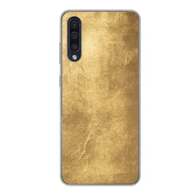 Produktbild von MuchoWow® Handyhülle Schutzhülle Hülle für Samsung Galaxy A50 Licht fällt auf eine goldene Wand Silikon Softcase Handy Hülle - Mobiltelefonhülle