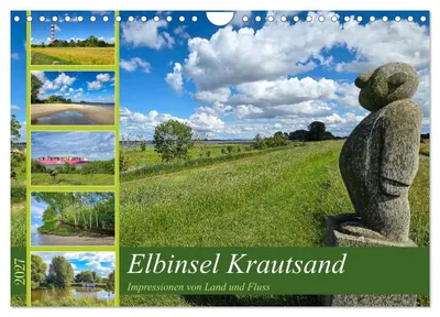 Produktbild von Elbinsel Krautsand - Impressionen von Land und Fluss (Wandkalender 2027 DIN A4 quer), CALVENDO Monatskalender