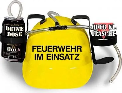 Produktbild von Trinkhelm Spaßhelm mit Printmotiv - Feuerwehr im Einsatz - 51645 Color - gelb