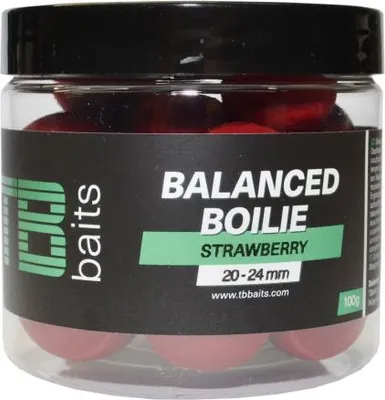 Obrázok produktu pre Boilies TB Baits Balanced + atraktor - Jahoda