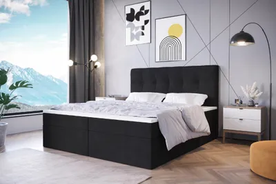 Zdjęcie produktu dla Łóżko kontynentalne DREAM4 – elegancja i komfort na najwyższym poziomie  - materiał Soro - 180x200cm
