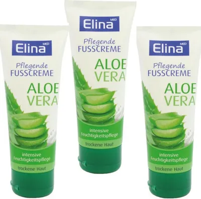 Produktbild von 3x 75 ml Elina Aloe Vera Fusscreme Tube