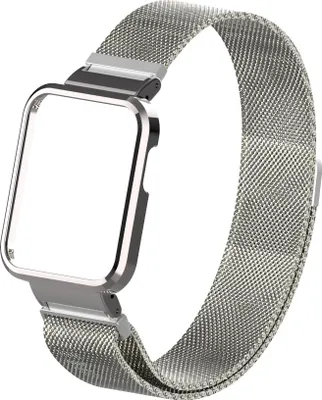 Produktbild von Strap-it Milanese Armband - Kompatibel mit Xiaomi Mi Watch Lite Armband Ersatzarmband Edelstahl - Armband mit Magnetverschluss - Hochwertiges Material - für Xiaomi Armband Silber