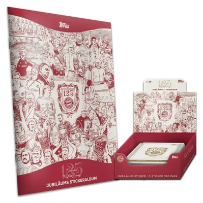 Produktbild von FC Bayern München - 125 Jahre - Sammelsticker - 1 Display (30 Tüten) + Sammelalbum