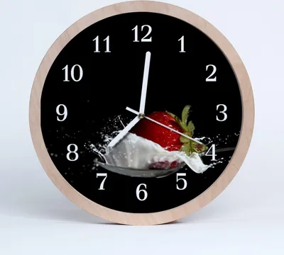 Produktbild von Holzuhr 20fi cm wanduhr - Erdbeer-Frucht