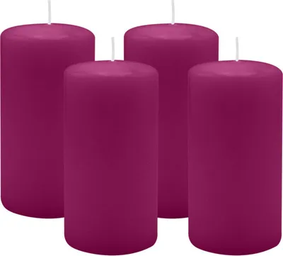 Produktbild von 4er Set Adventskranzkerzen Brombeere Ø 60 x 100 mm