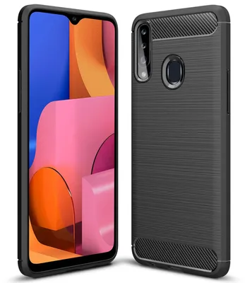 Obrázek produktu pro NALIA Design pouzdro na mobilní telefon pro Samsung Galaxy A20s, pouzdro s karbonovým vzhledem