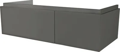 Produktbild von Waschtischunterschrank Baden Haus Avril Breite 100 cm talpa-grau matt montiert