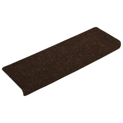 Obrázok produktu pre Schodové rohože, samolepiace, 15 ks, 65x21x4 cm, hnedé, s obdĺžnikovým okrajom