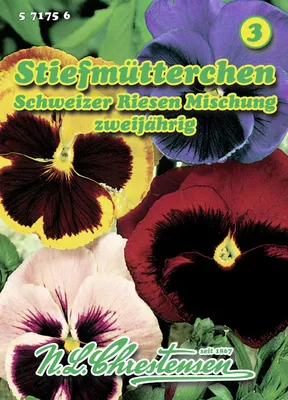 Produktbild von Stiefmütterchen Schweizer Riesen Mischung | Stiefmütterchensamen von N.L. Chrestensen