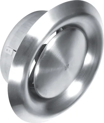 Image de Couvercle de ventilation rond réglable en acier inoxydable pour mur et plafond (100 mm)
