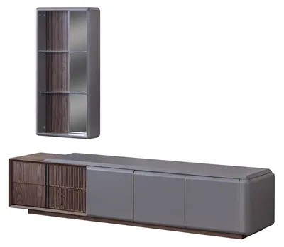 Produktbild von Designer Wohnzimmer Set TV-Schrank mit Exklusive Modern Wandregal 2tlg