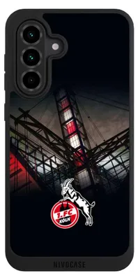 Produktbild von NIVOCASE Handyhülle für Samsung Galaxy A36 5G  Hülle NIVOpure Case Schwarz 1. FC Köln Offizielles Lizenzprodukt Stadion