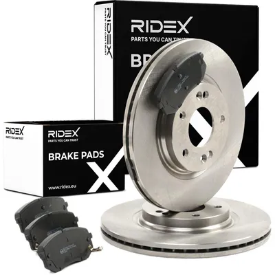 Produktbild von RIDEX Bremsenset Vorne Bremsscheiben Beläge Satz für HYUNDAI Tucson (TL, TLE) 305mm