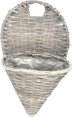 Produktbild von Rattan Wandampel L 33 x 55 cm - grau