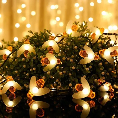 Obrázok produktu pre Vonkajšie LED osvetlenie, 30 LED, biela, solárne napájanie, reťaz svetiel