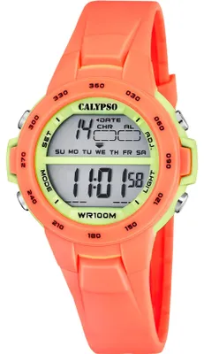 Produktbild von Calypso Uhr Digital Kinder Junge Mädchen aus Kautschuk Orange