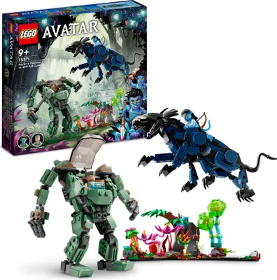 Produktbild von LEGO 75571 Avatar Neytiri und Thanator vs. Quaritch im MPA, baubares Action-Spielzeug mit Tierfigur und Pandora-Filmszene 2022, Geschenk für Kinder