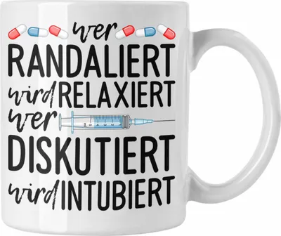 Produktbild von Trendation - Krankenschwester Tasse Geschenk Propofol Spritze Geschenk Krankenschwestern Kaffeetasse Arzt Ärtzin Arzthelferin (Weiß)